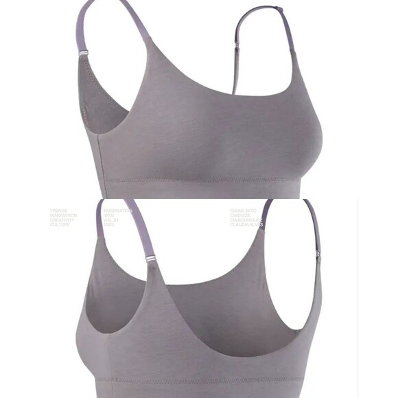 allbirds Anytime Bra Womens Size XL Purple Organic Cotton Bralette Wireless NEW! - Picture 2 of 7